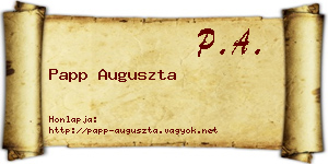 Papp Auguszta névjegykártya
